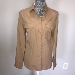 Lauren Ralph Lauren Tan button down shirt